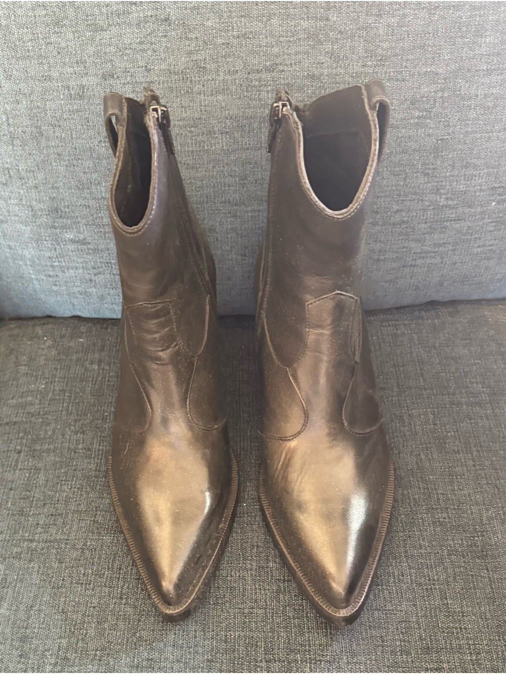 Classic Black Pointed-Toe Ankle Booties